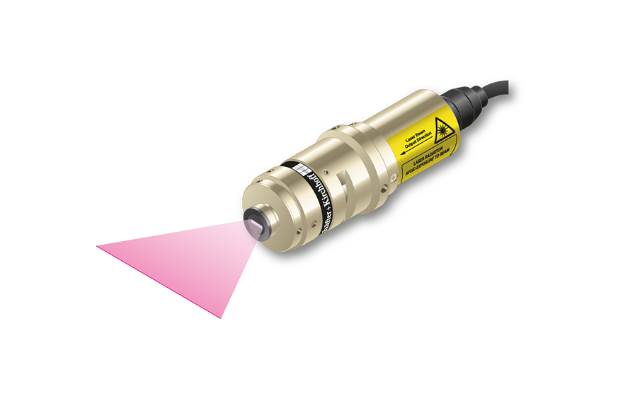 Laser Line Generators with fan angle and Gaussian intensity distribution