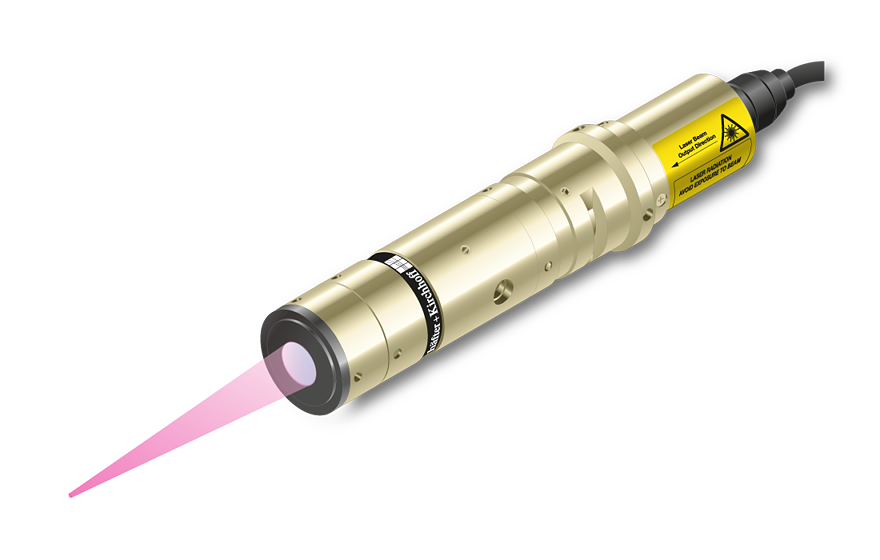 Laser Focus Generators with circular beam profile and RS232 interface.